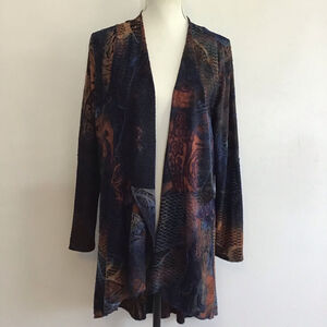 PETER NYGÅRD 







Women Elegant Cardigan L Blue Orange Patterned